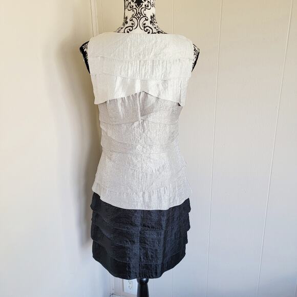 London Times Layered Fabric Sheath Dress - Picture 2 of 4